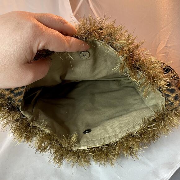 Allison  embroidered on leopard print purse. 10x8x3 - Picture 5 of 5